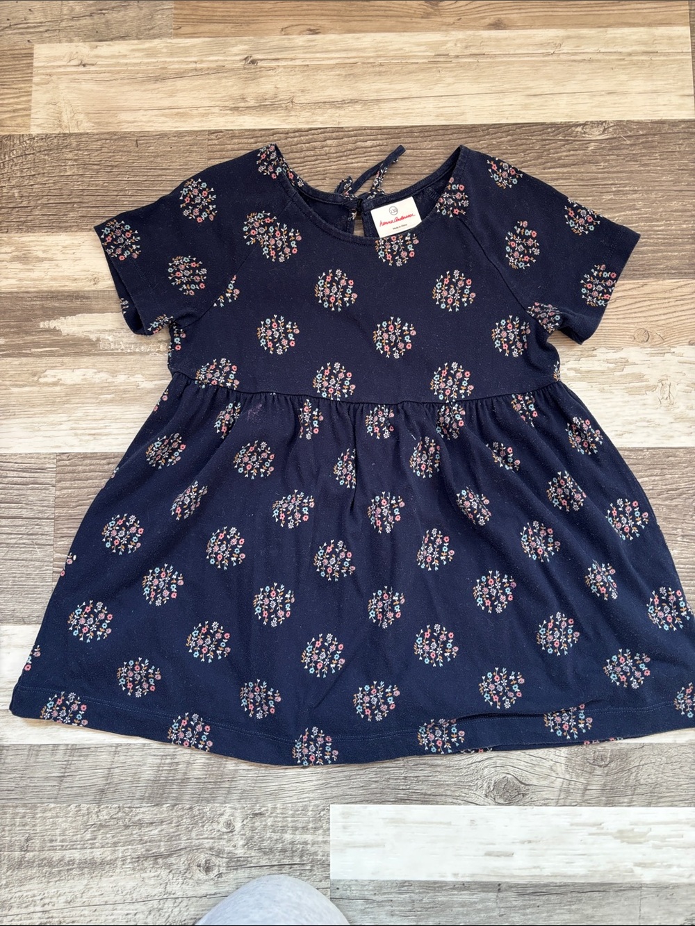 Hanna Andersson Navy Floral Short Sleeve Dress